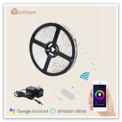 Smart LED Light Strip, IP65, Works with Alexa and Google Asistant - 16.4FT/5Meters