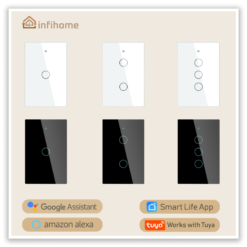 Smart Light Switch, Touch Glass, Works With Google Home and Amazon Alexa [US]