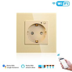EU WiFi Smart Glass Panel Wall Socket (16A Outlet) - InfiHome