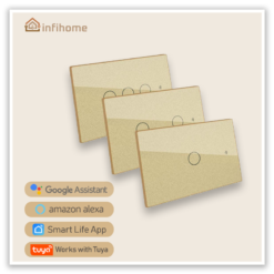Smart Light Switch, Gold Touch Glass, 2/3 Way Control, Neutral Wire Required [US]