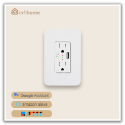US Smart Wall Socket With USB 2 Plug Outlet