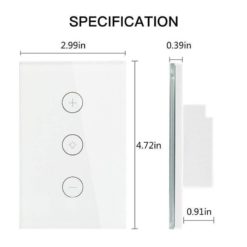 WiFi Smart Touch-Panel Light Dimmer/Switch (US White) - InfiHome