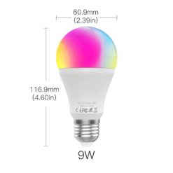 WiFi Smart LED Dimmable Lamp 9W RGB Cold+ Warm - InfiHome
