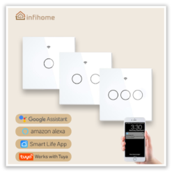 WiFi Smart Touch Light Switch (EU White, 1, 2, or 3 Way Control)