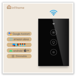 Smart Dimmer Switch, Black, 2/3 Way Control, Neutral Wire Required [US]