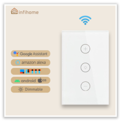 Smart Dimmer Switch, White, 2/3 Way Control, Neutral Wire Required [US]